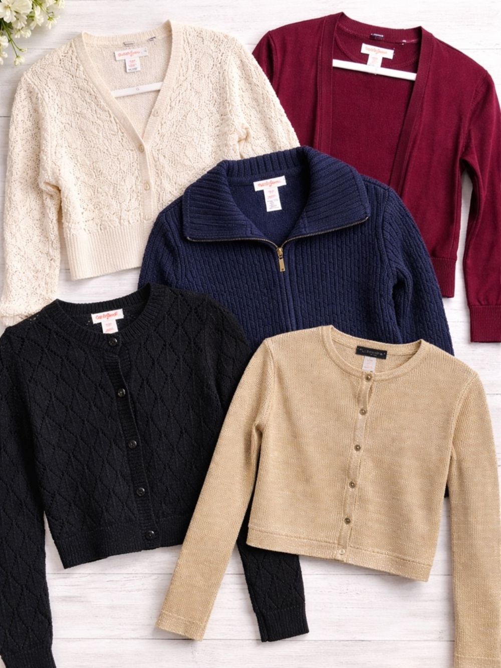 Girls Size 7/8 Sweater Cardigan Bundle Lot of 5